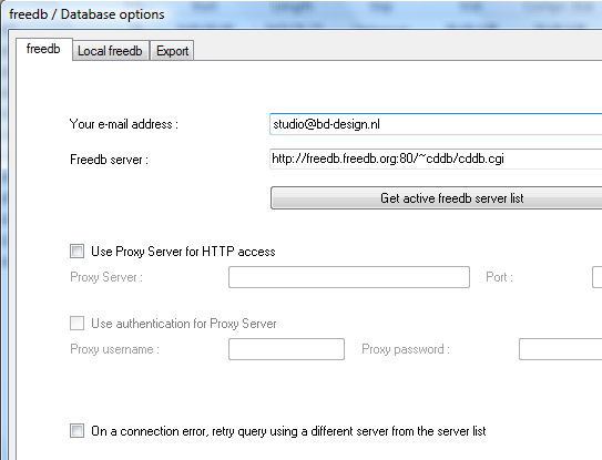 Freedb databse Freedb databse