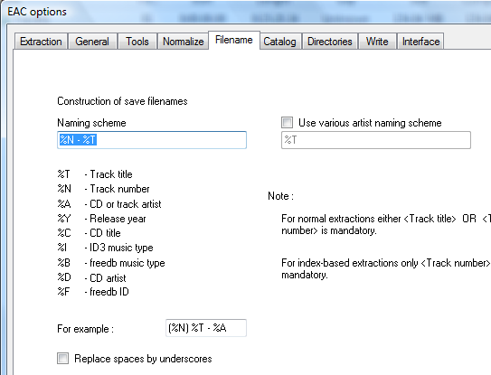 EAC Options EAC Options